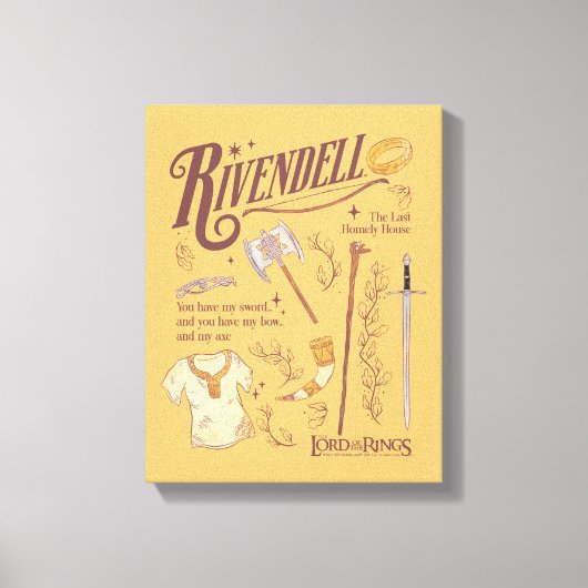 Toile RIVENDELL™ Collage Aquarelle Graphique (Recto)