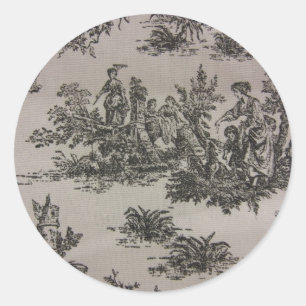 Toile River Scene Ronde Sticker