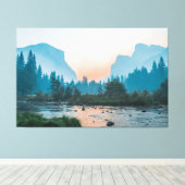 Toile    River Valley Glow – Forest & Mountain Calm (Insitu (Plancher de Bois))