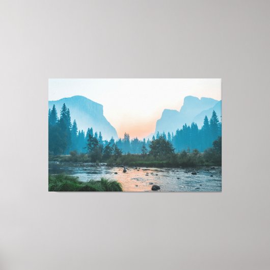 Toile    River Valley Glow – Forest & Mountain Calm (Recto)