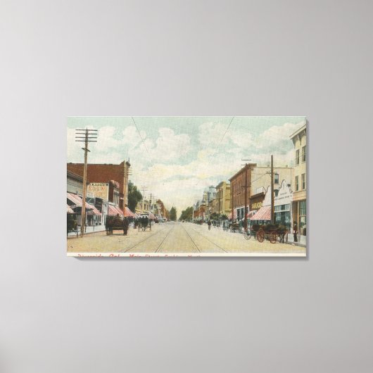 Toile Riverside, CA Vue sur la rue principale Vue sur le (Recto)