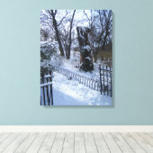 Toile Riverside Park NYC Snow Winter Tree New York Photo (Insitu (Plancher de Bois))