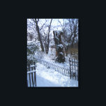 Toile Riverside Park NYC Snow Winter Tree New York Photo<br><div class="desc">Une toile photo étirée présente une scène enneigée dans le Riverside Park de New York.</div>