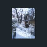 Toile Riverside Park NYC Snow Winter Tree New York Photo<br><div class="desc">Une toile photo étirée présente une scène enneigée dans le Riverside Park de New York.</div>