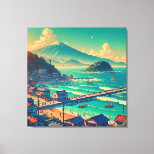 Toile Rives sereines du Fuji (Recto)