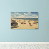 Toile Riviera Beach, Floride - Sunbathers on Beach (Insitu (Plancher de Bois))