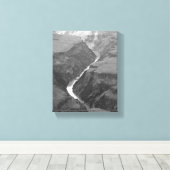 Toile Rivière Colorado Noir & Blanc Courant 8x10 (Insitu (Plancher de Bois))