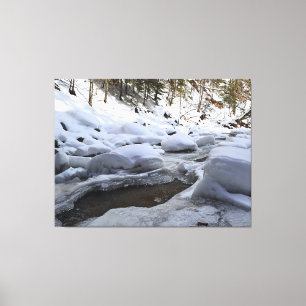 Toile Rivière de montagne hivernale – Wild Nature Romani
