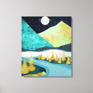 Toile Rivière dorée