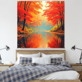 Toile Rivière forestière d'automne (Insitu(Chambre))