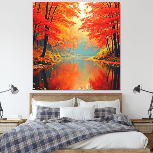 Toile Rivière forestière d'automne (Insitu(Chambre))