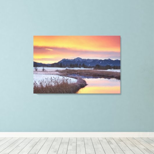 Toile Rivière Froide Avec Neige (Insitu (Plancher de Bois))