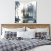 Toile Rivière Gelée Avec Arbres Gelés (Insitu(Chambre))