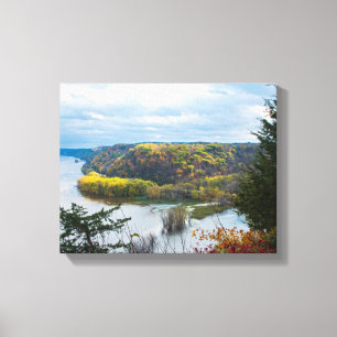 Toile Rivière Mississippi et forêts à l'automne