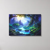 Rivière paisible sous le clair de lune - Art d'Ima