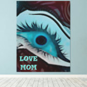 Toile rmdesignflo55 élégant vert oeil amour maman design (Insitu (Plancher de Bois))