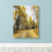 Toile Road through the Fallen Aspen Leaves (Insitu (Plancher de Bois))
