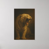 Toile Roaring White Tiger – Fine Art Premium Canvas Prin (Recto)