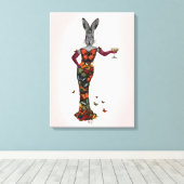 Toile Robe à papillon lapin (Insitu (Plancher de Bois))