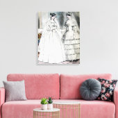 Toile Robes de mariée blanc antique (Insitu(Salon))