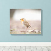 Toile Robin Bird Nature Photo (Insitu (Plancher de Bois))