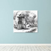 Toile Robin des Bois et Little John (Insitu (Plancher de Bois))