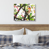 Toile Robin en floraison Crabapper Tree Imprimer Canvas (Insitu(Chambre))