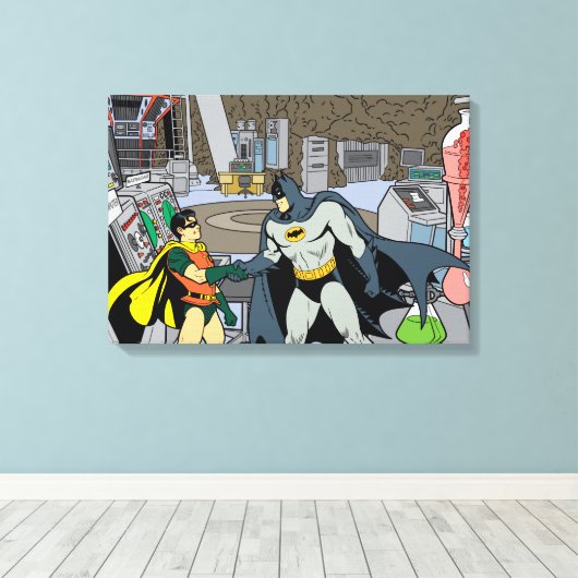 Toile Robin Et Batman Handshake (Insitu (Plancher de Bois))