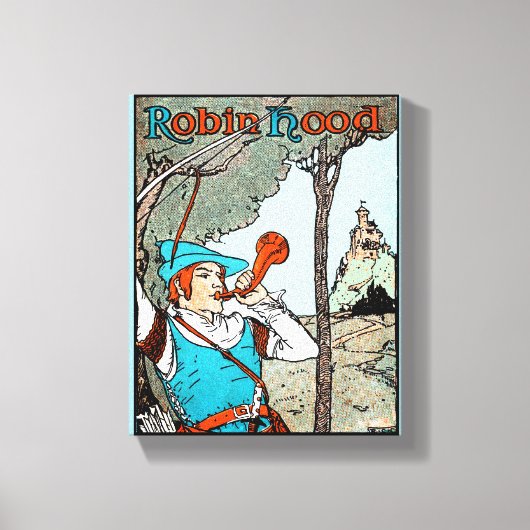 Toile Robin Hood Antique Illustration Joyeux Hommes (Recto)