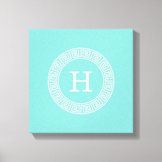 Toile Robin Oeuf Wht Clé Grecque Rnd XL Cadre En Monogra (Recto)