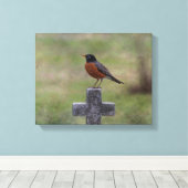 Toile Robin sur une croix (Insitu (Plancher de Bois))