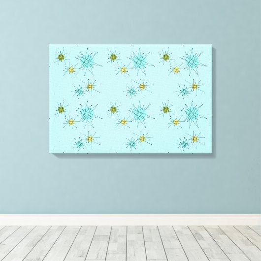 Toile Robin's Oeuf Blue Starbursts Canvas Imprimer (Insitu (Plancher de Bois))