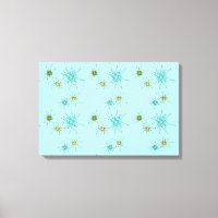 Robin's Oeuf Blue Starbursts Canvas Imprimer