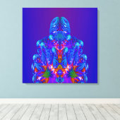 Toile Robot bleu Abstrait (Insitu (Plancher de Bois))