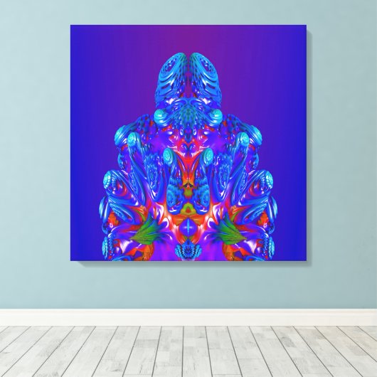 Toile Robot bleu Abstrait (Insitu (Plancher de Bois))