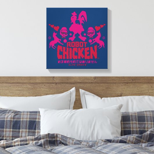 Toile Robot Chicken Nerd Unicorn (Insitu(Chambre))