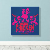 Toile Robot Chicken Nerd Unicorn (Insitu (Plancher de Bois))