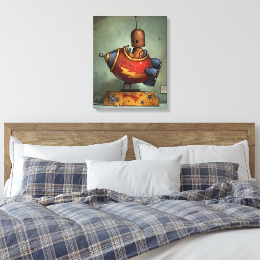 Toile Robot en fer Stretted Canvas Print (Insitu(Chambre))