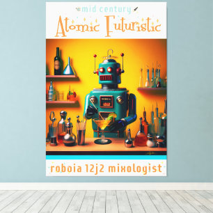 Toile Robot futuriste rétro ROBIA 12J2 Mixologue