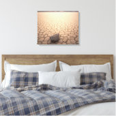 Toile Roche dans le désert sec craqué paysage (Insitu(Chambre))