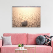 Toile Roche dans le désert sec craqué paysage (Insitu(Salon))
