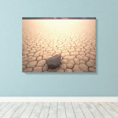 Toile Roche dans le désert sec craqué paysage (Insitu (Plancher de Bois))