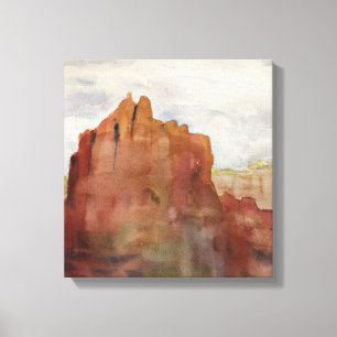 Toile Roche de Bell, Sedona, AZ - copie d'aquarelle sur