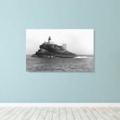 Toile Rocher de Tillamook, dominé par son phare (Insitu (Plancher de Bois))