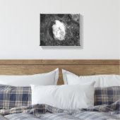 Toile Rocher noir et blanc dans le lac Eau 8x10 (Insitu(Chambre))