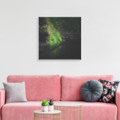 Toile Rocher vert moussu avec reflet dans l'eau (Insitu(Salon))