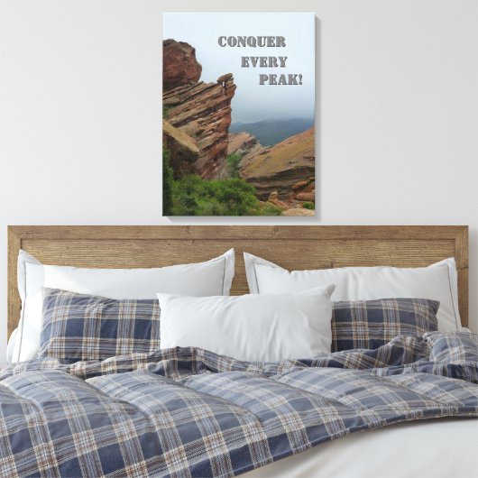 Toile Rochers Rouges Ascent : Conquérir Chaque Pic (Insitu(Chambre))