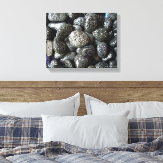 Toile Roches de Boho peintes à la main par Julie Ann Str (Insitu(Chambre))