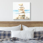 Toile Roches de sérénité de la plage de sable Océan (Insitu(Chambre))