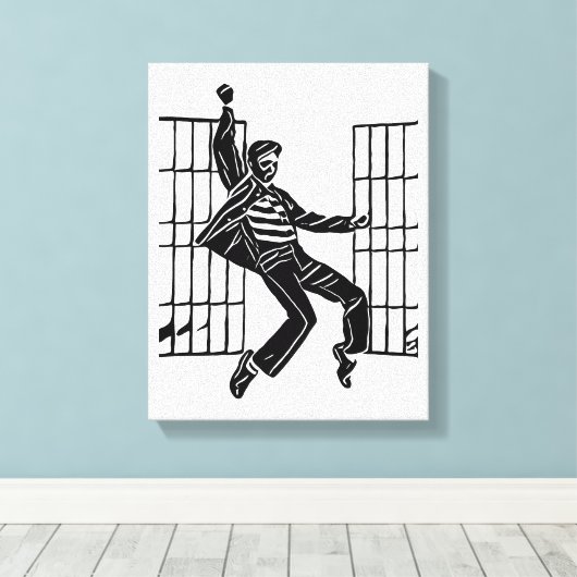 Toile Rockin La maison de prison Homme Danser Art Abstra (Insitu (Plancher de Bois))